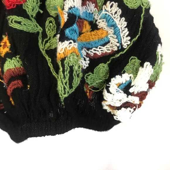 Free People Embroidered Rhinestone Floral Long Sleeve Whimsigoth Dress. XS - Picture 8 of 8